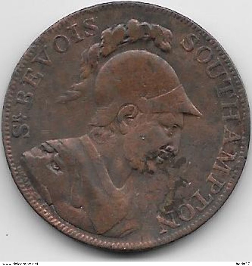 Grande Bretagne - Sir Bevois - Half Penny - 1791 - Cuivre - Andere & Zonder Classificatie