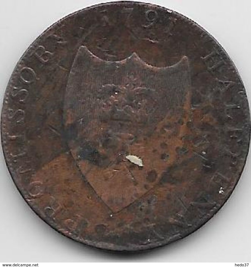 Grande Bretagne - Sir Bevois - Half Penny - 1791 - Cuivre - Andere & Zonder Classificatie