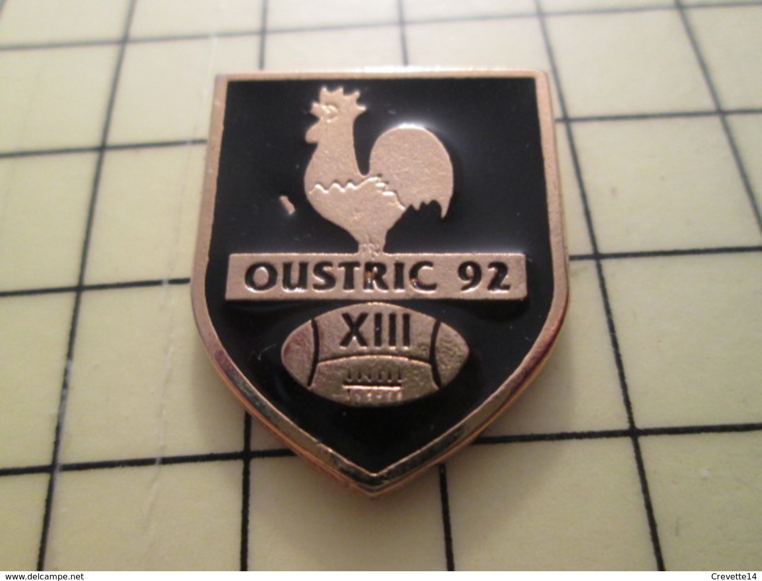 Pin910d Pin's Pins / Beau Et Rare : SPORTS / RUGBY A XIII COQ FRANCAIS OUSTRIC - Rugby