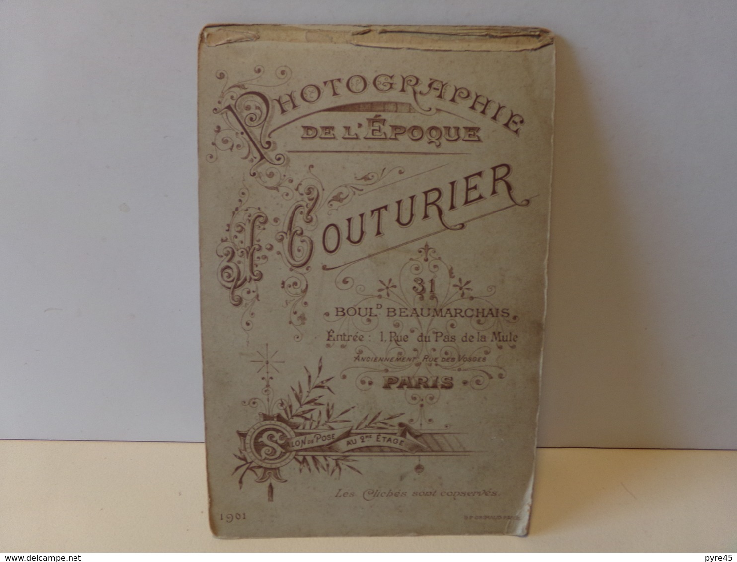 Photo CDV D'un Militaire Photographe Couturier à Paris 1901 ( 16 X 10,5 Cm ) - Personnes Anonymes