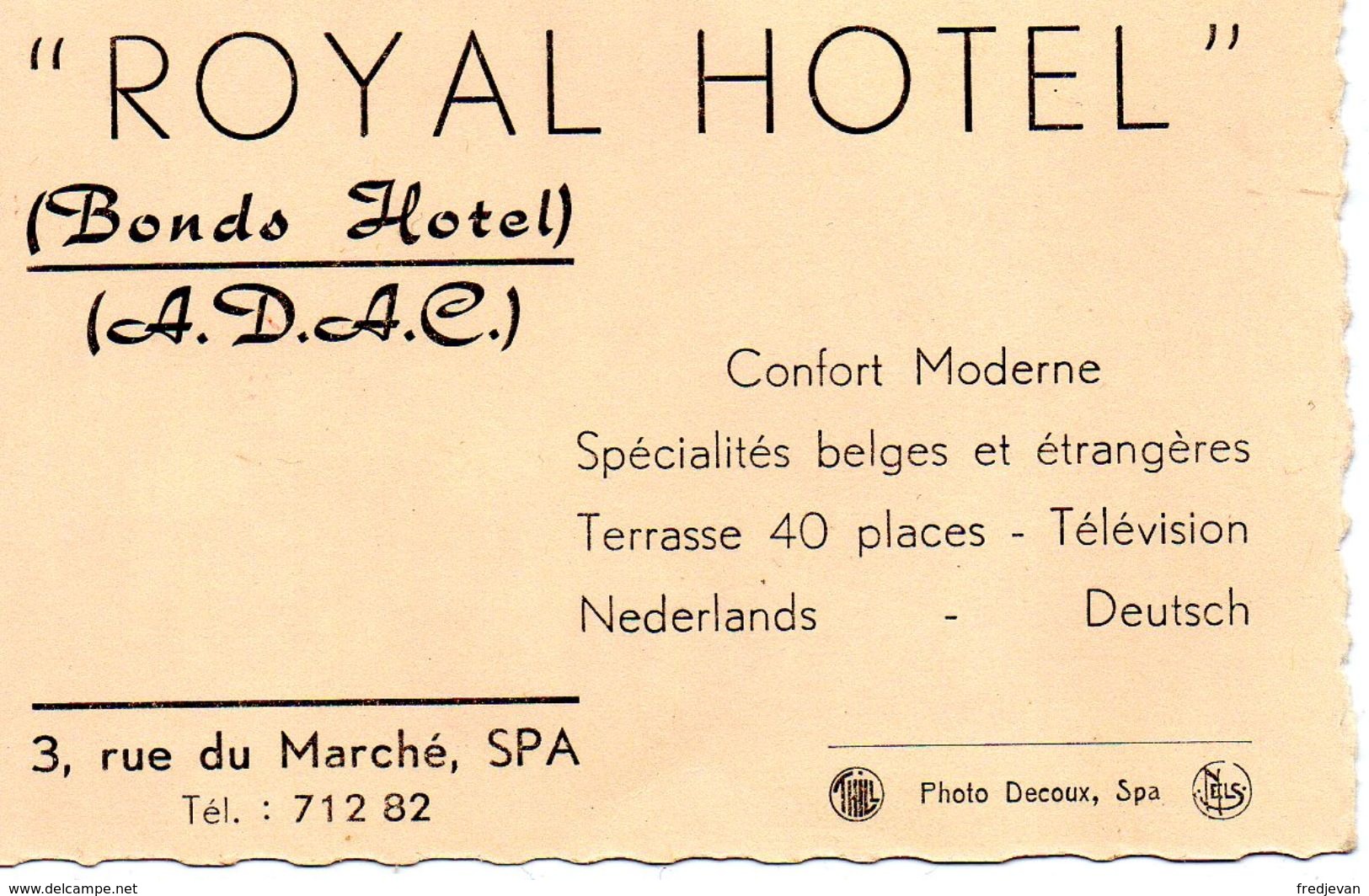 Photo - Royal Hotel - Rue Du Marché, Spa (Bonds Hotel) - Spa