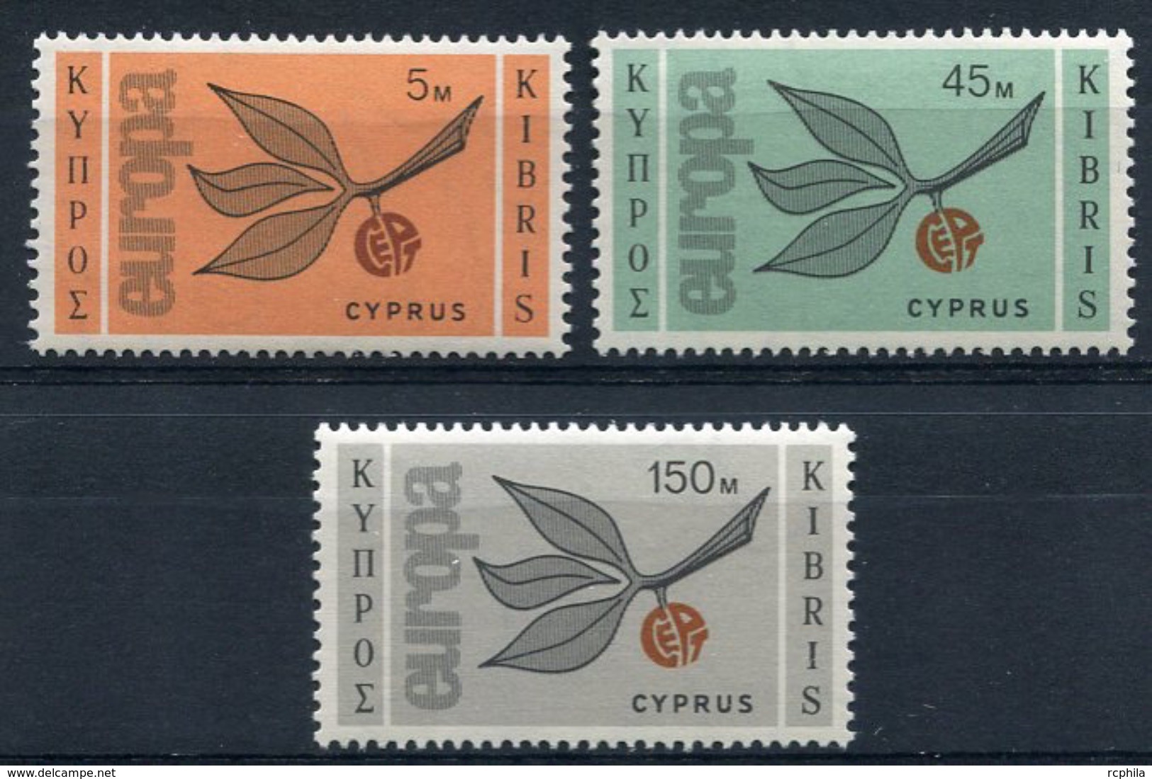 RC 8020 CHYPRE CYPRUS 250 / 252 - SERIE EUROPA 1965 COMPLÈTE COTE 50€ NEUF ** TB - Cyprus (...-1960)
