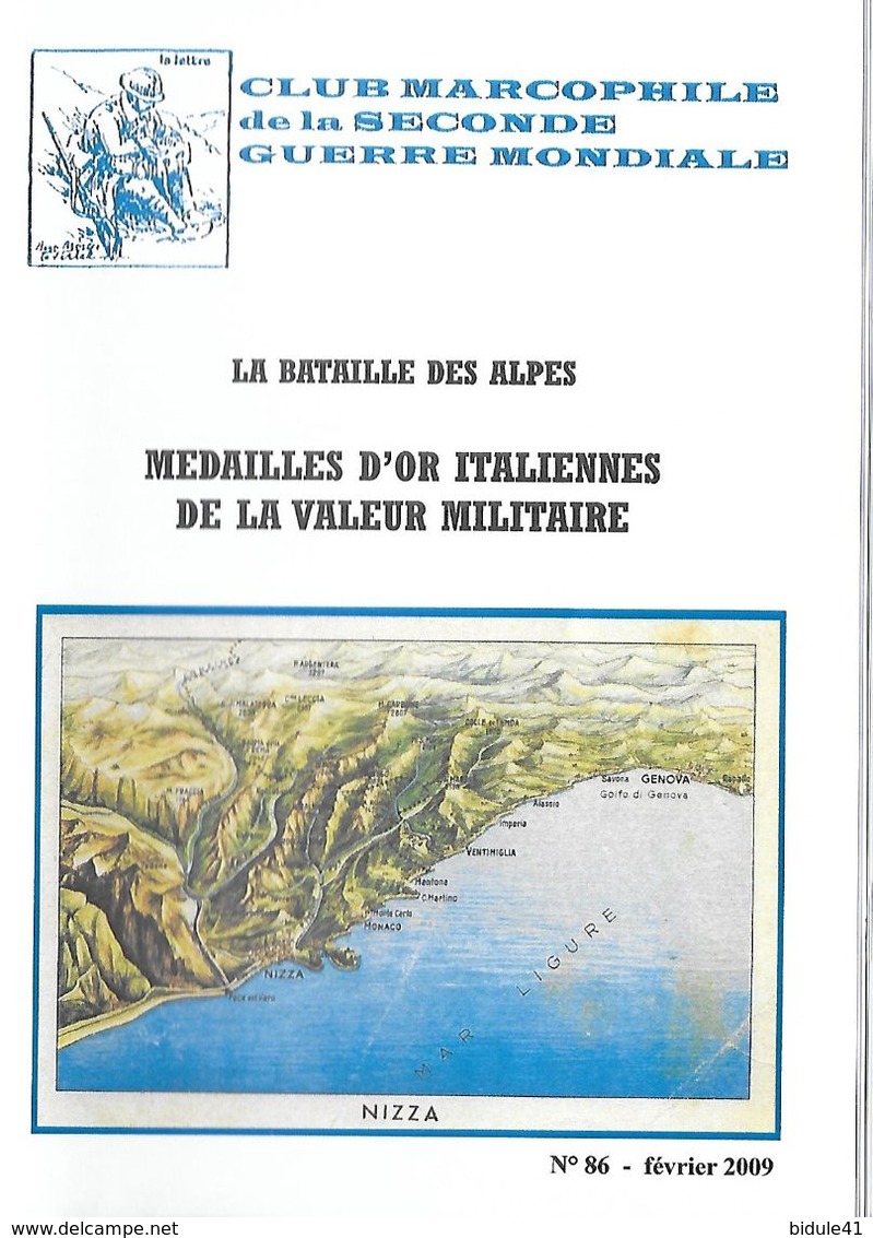 WW2 - Catalogue - Club Marcophile N°86 - Bataille Des Alpes - Propagande Italienne Cartes Postales - Francia