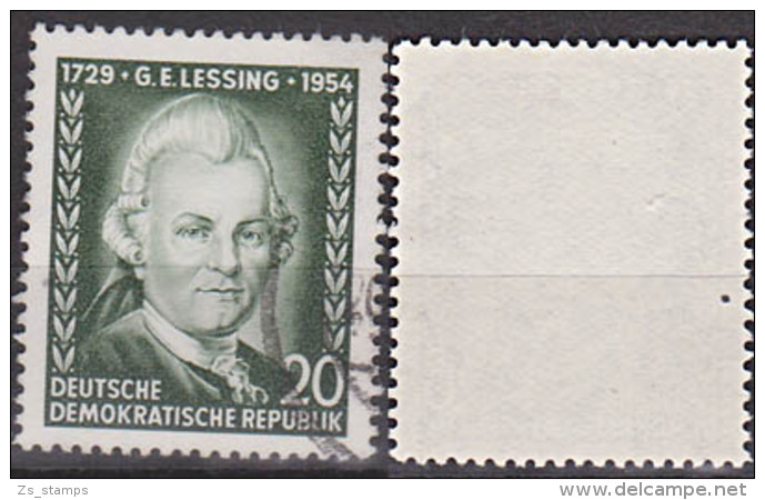 Lessing, Gotthold Ephraim Bedarfsgestempelt Germany East DDR 423 - Usati