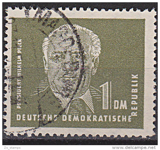 Wilhelm Pieck II 100 Pfg. Gest. Wz. Posthorn, Geprüft Germany East DDR 325 Bedarfsgestempelt Magdeburg - Gebruikt