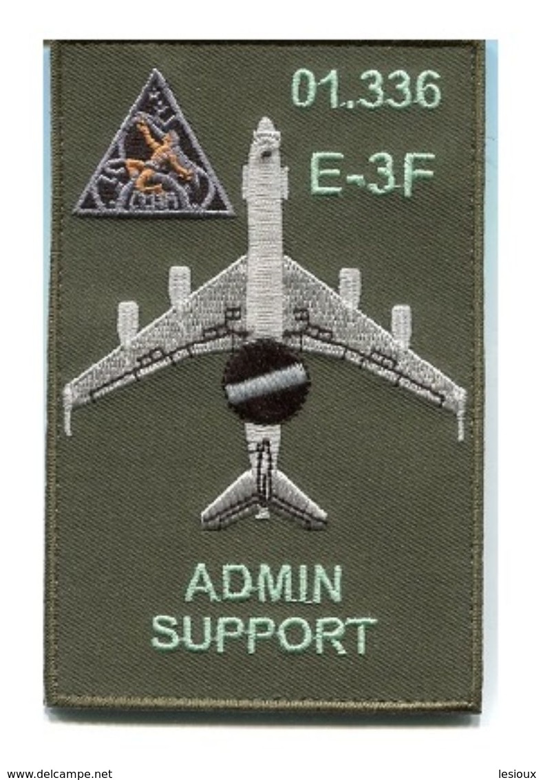 X98 PATCH AIR AVIATION BOEING AWACS 36° ESCADRE DE DETECTION AEROPORTEE 01.336 E.3F MONT DE MARSAN - Ecussons Tissu