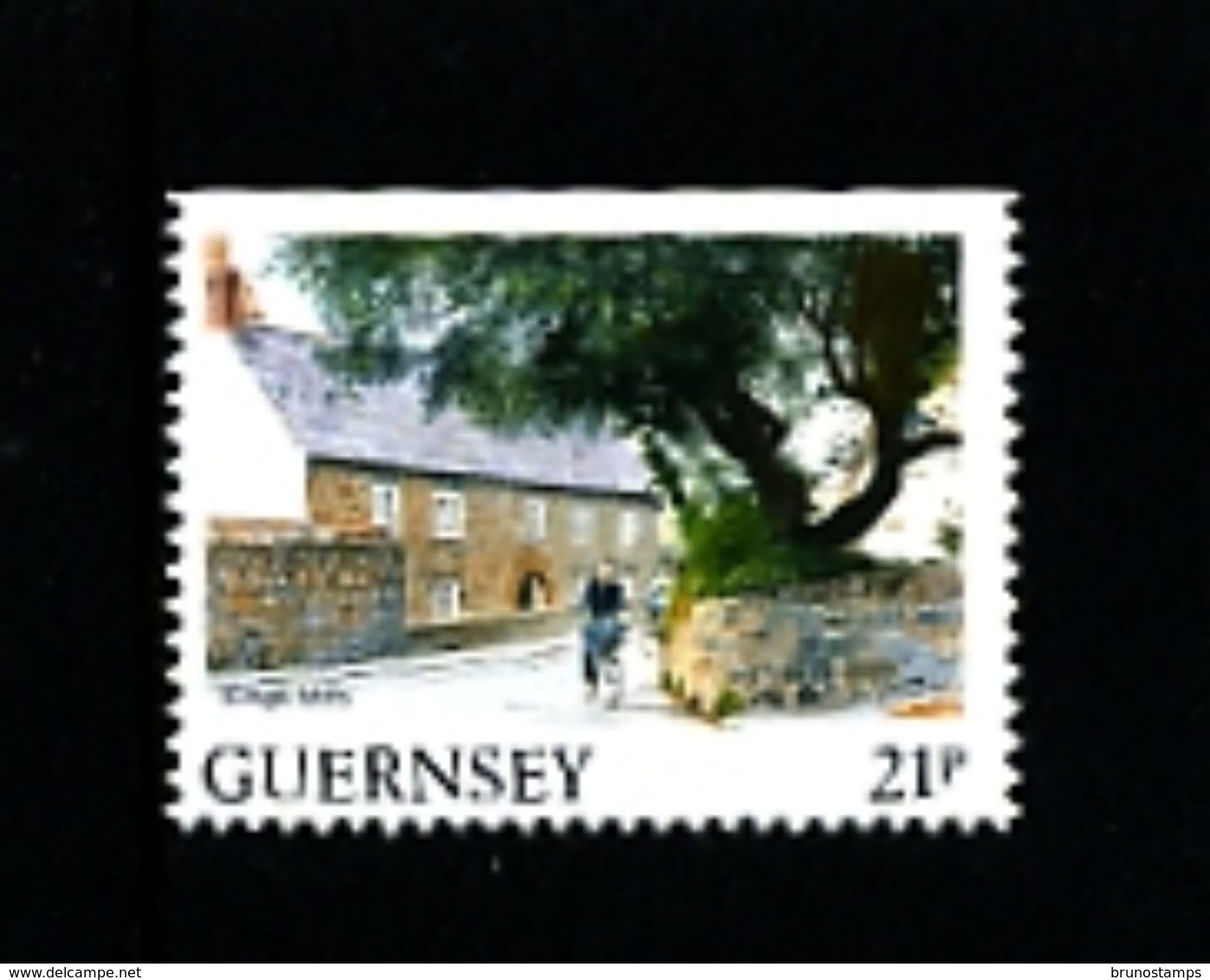GUERNSEY - 1991  VIEWS  21p  EX BOOKLET  IMPERF  TOP  MINT NH - Guernesey