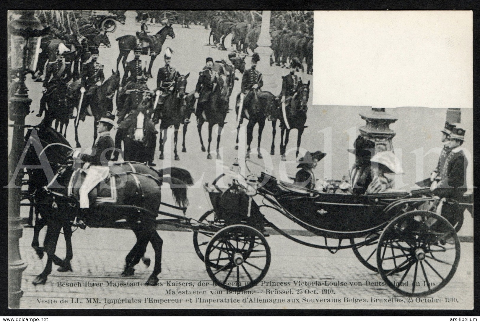 Postcard / ROYALTY / Belgique / Roi Albert I / Koning Albert I / Kaiser Wilhelm II. / Bruxelles / 1910 / Unused - Fêtes, événements