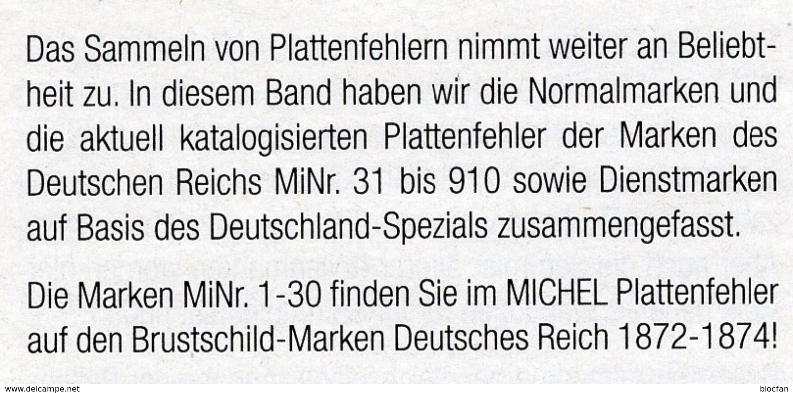 MlCHEL Deutsche Reich 1875-1945 Plattenfehler 2018 Neu 30€ D Kaiserreich DR 3.Reich Error Special Catalogue Germany - Guides & Manuels