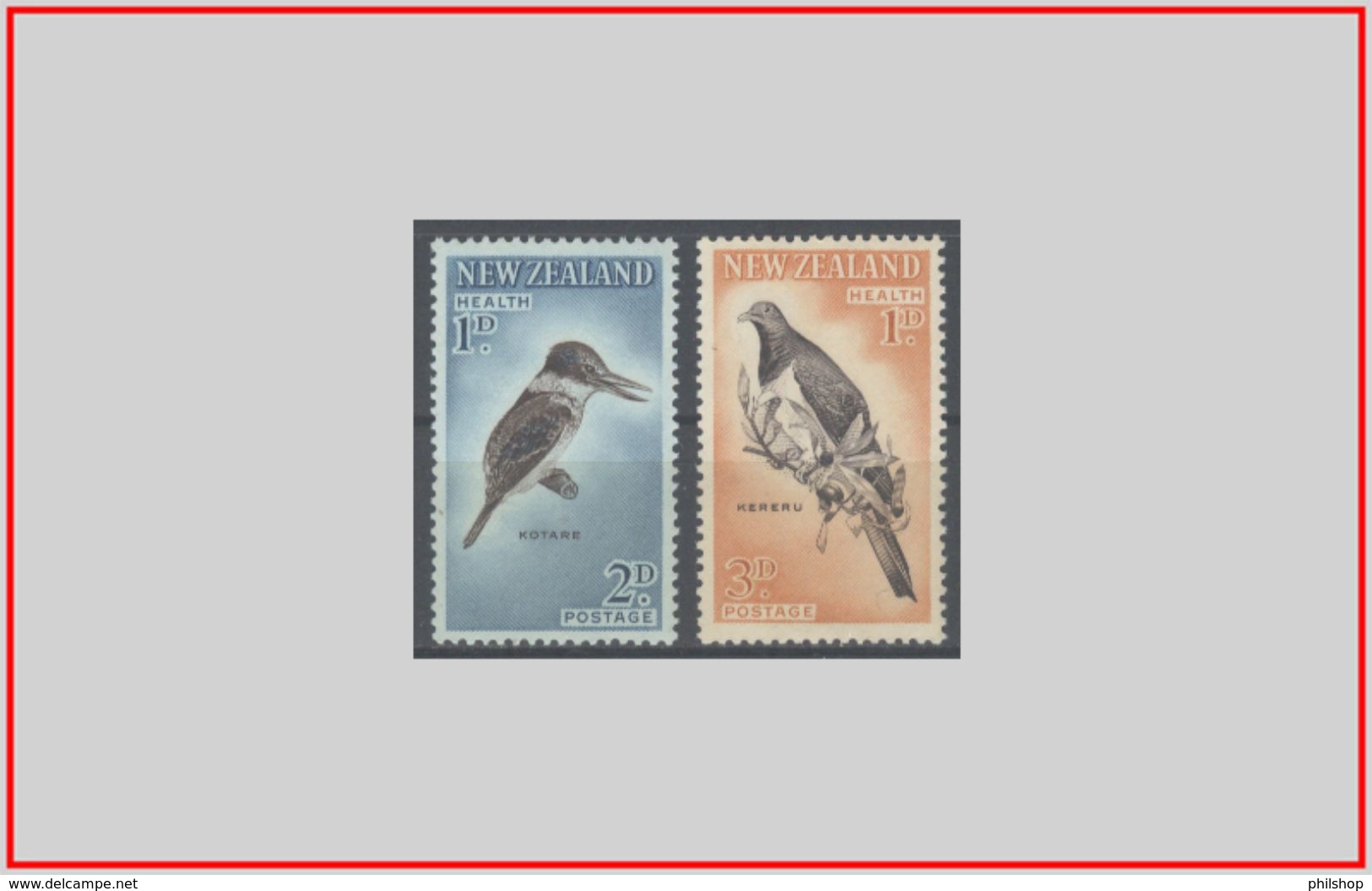 Nuova Zelanda 1960 - Cat. 402/03 (MNH **) Pro Sanità Per L'infanzia (uccelli) - Child Health (birds) (010525) - Nuovi