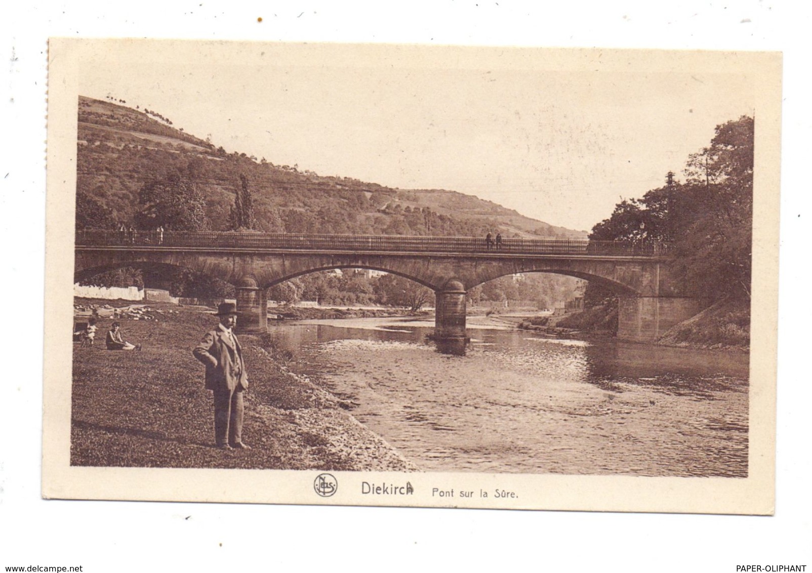 L 9200 DIEKIRCH, Sauerbrücke, 1933, Bahnpost Trois Vierges - Luxemburg - Diekirch