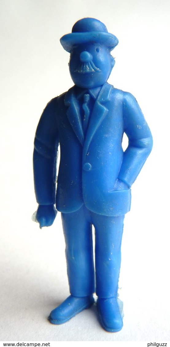 FIGURINE PUBLICITAIRE ESSO Belge Monochrome Bleu -Tintin - DUPOND Canne Main Droite (2) 1973 - Tintin