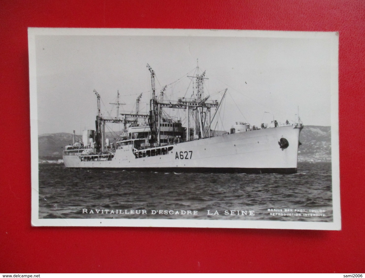 CPA PHOTO PETROLIER RAVITAILLEUR D'ESCADRE LA SEINE MARIUS BAR PHOTO - Tankers