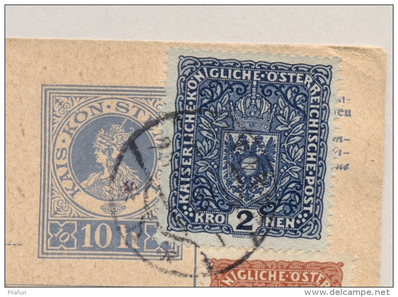 Österreich - 1917 - Colourful Franking On Paketkarte Sent From Wien To Konstantinopel / Türkei - Andere & Zonder Classificatie