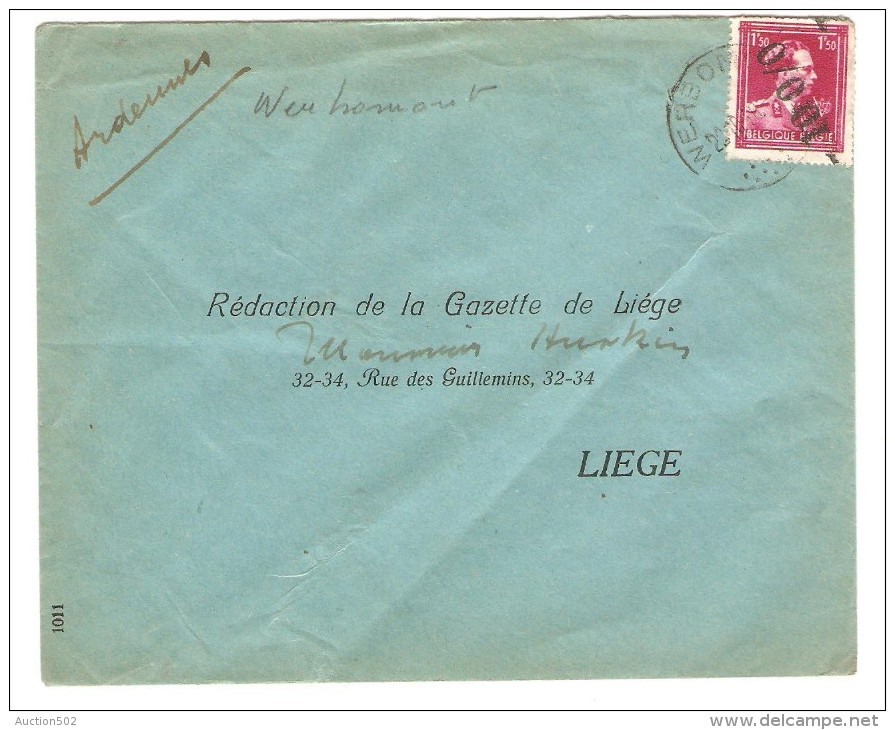 TP 724 N -10% Surcharge Locale Werbomont 22/10/46 V.Liège PR2845 - 1946 -10%