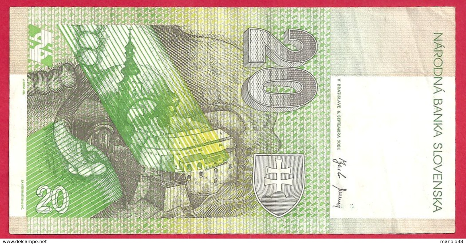 Slovaquie, 20 Korun, Type Cortes, 2004, TB - Slowakei