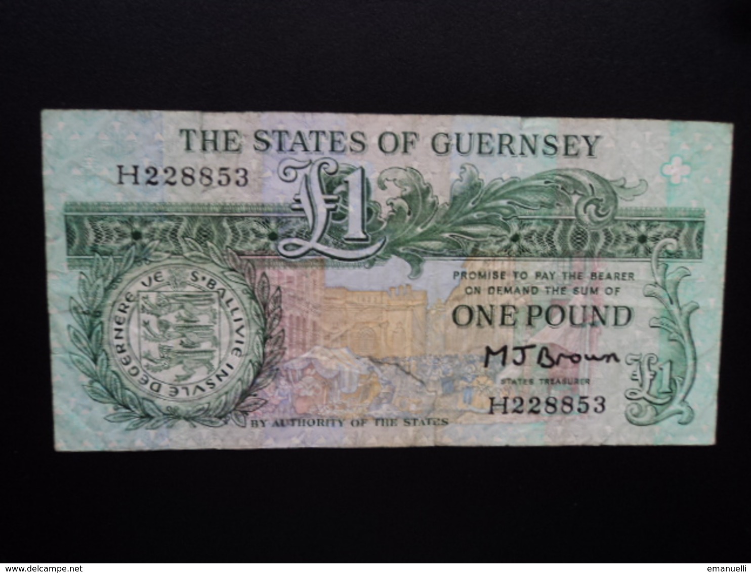 GUERNESEY : 1 POUND  ND 1980-1989  P 48b   Presque TTB * - Guernesey