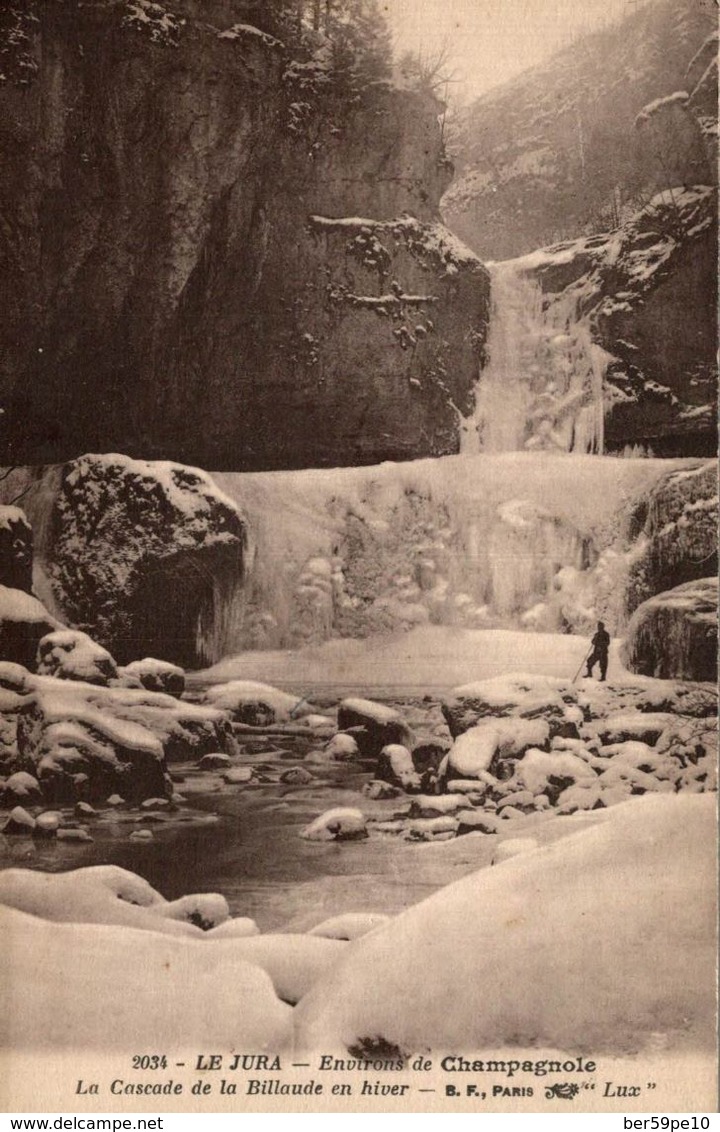 39 ENVIRONS DE CHAMPAGNOLE LA CASCADE DE LA BILLAUDE EN HIVER - Champagnole