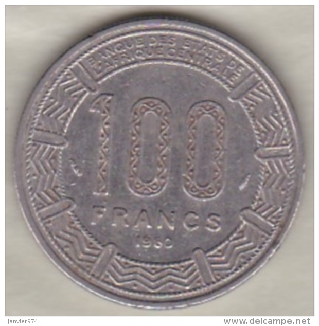 République Du Tchad 100 Francs 1980, Cupro Nickel , KM# 3 - Tchad