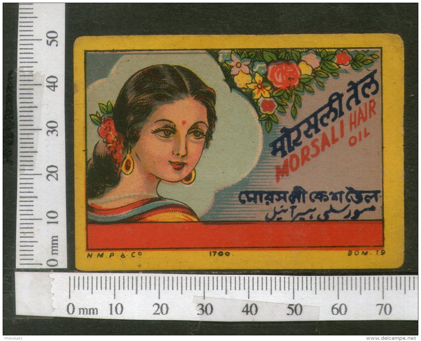 India Vintage Trade Label Morsali Essential Oil Label Women # LBL74 - Labels