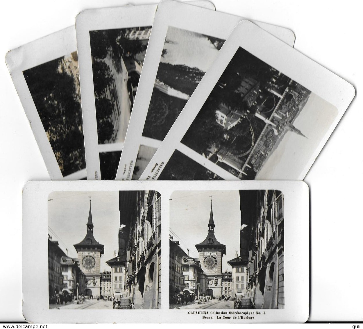 Collection Stéréoscopique LOT De  5 Photos Stéréoscopiques GALACTINA N°5-4-3-2-1/ BERNE  Suisse/ NPG 1906 - Stereoscopic