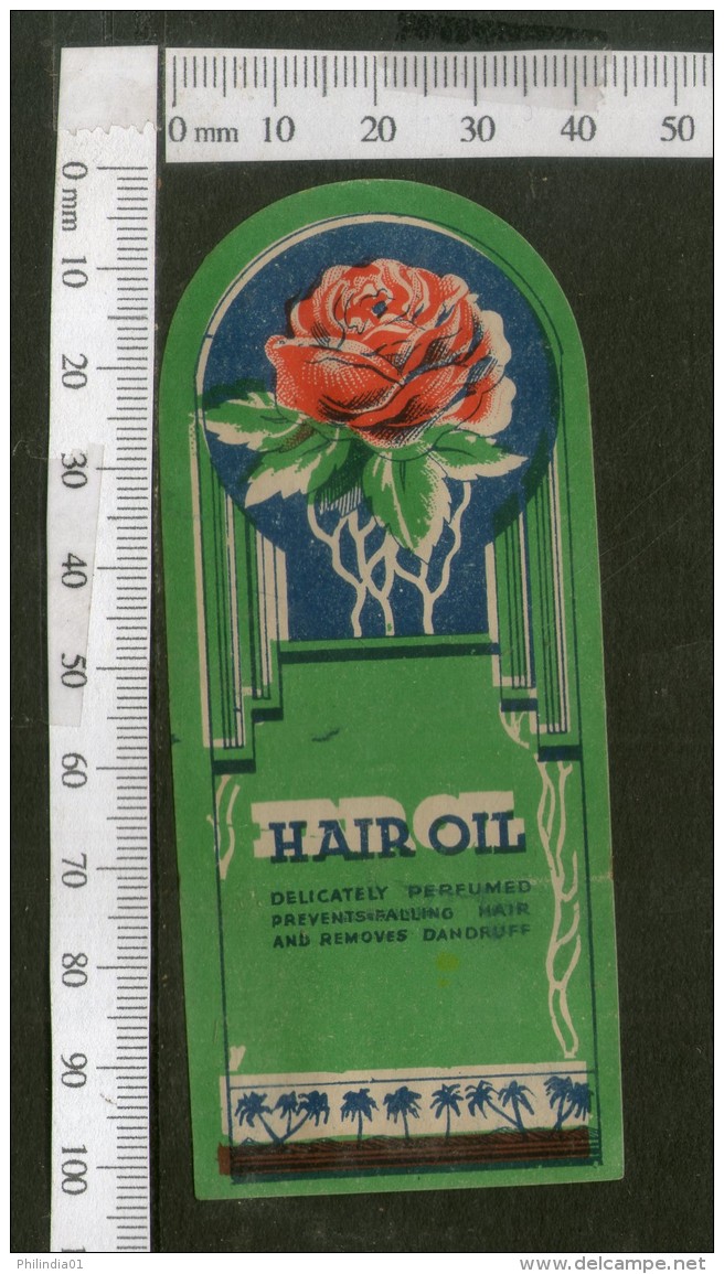 India Vintage Trade Label Rose Essential Hair Oil Label Flower # LBL84 - Labels