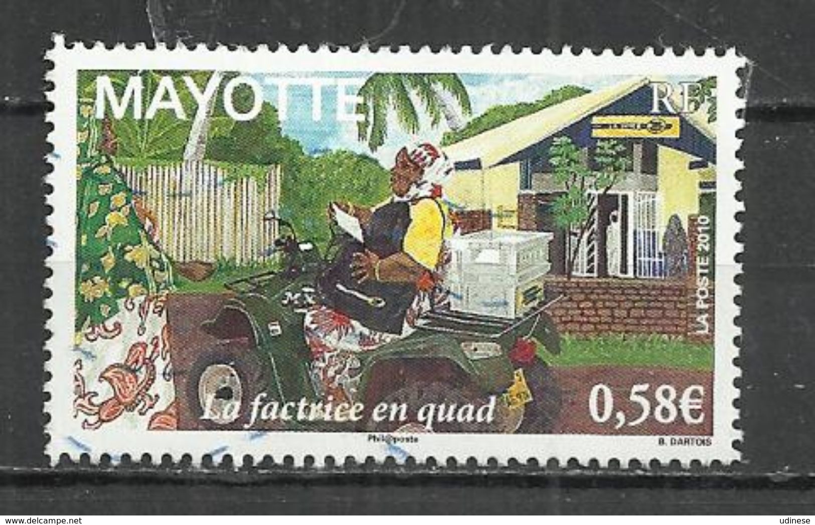 MAYOTTE 2010 - LA FACTRICE EN QUAD - OBLITERE USED GESTEMPELT USADO - Oblitérés