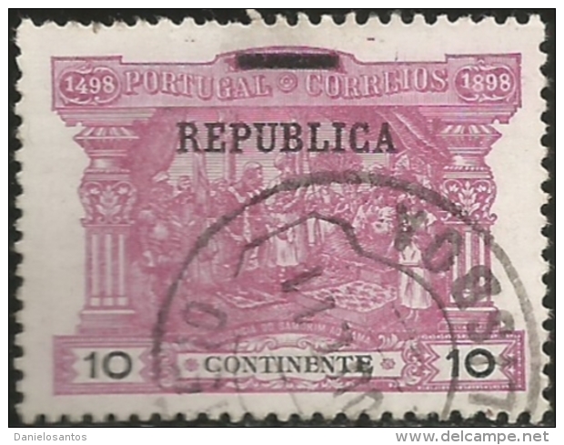 Portugal 1911 Postage Due Stamps 1898 Overprinted REPUBLICA  - The Zamorin Of Calicut Receiving Vasco Da Gama Canc - Poste