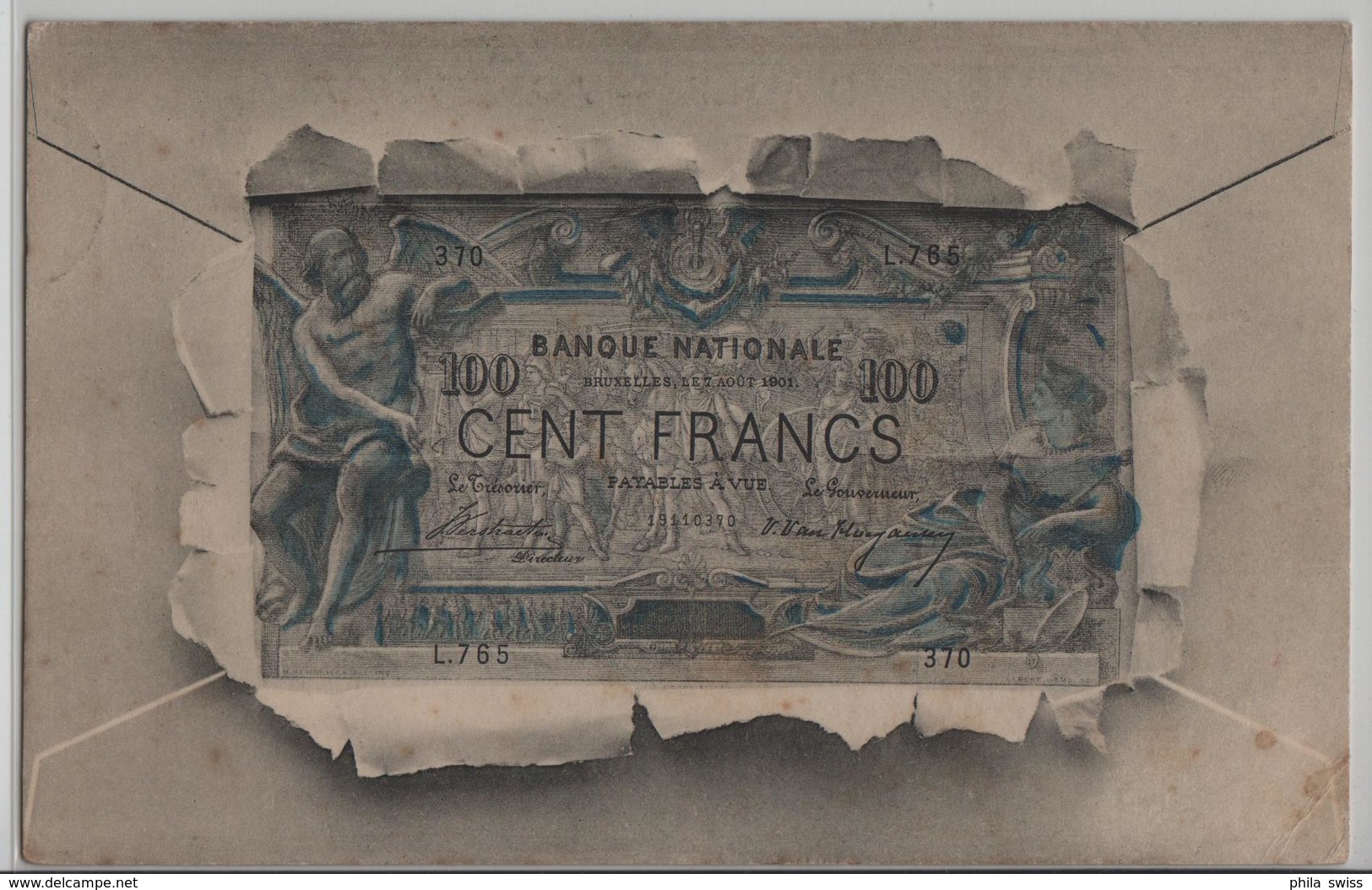 Banque Nationale Belgique  100 Cent Francs - Banques