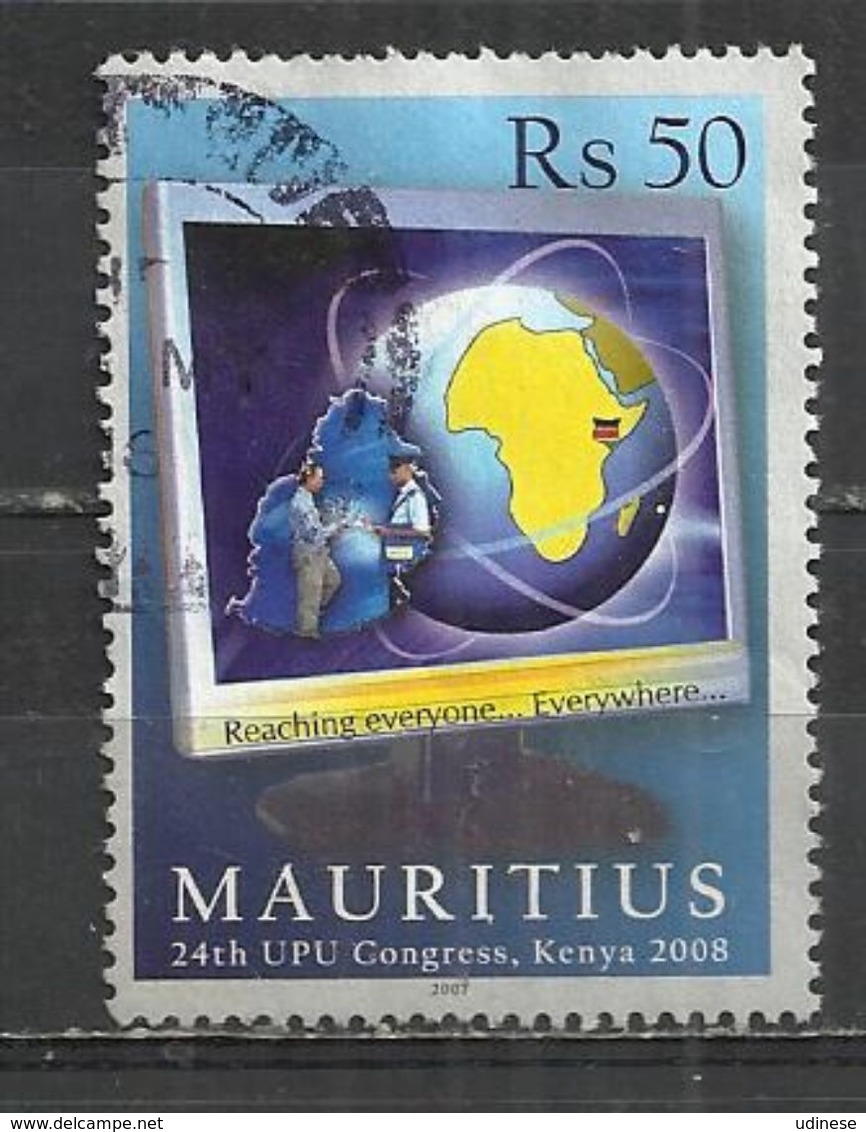 MAURITIUS 2008 - U.P.U. CONGRESS - POSTALLY USED - OBLITERE GESTEMPELT USADO - HIGH FACIAL VALUE - U.P.U.