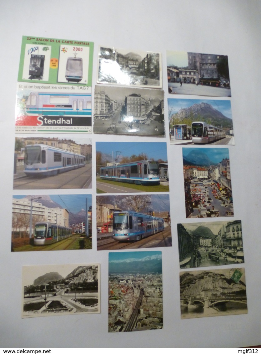 GRENOBLE : TRAMWAY Et TROLLEYBUS Lot De 70 CPM - Voir Les Scans - Tramways