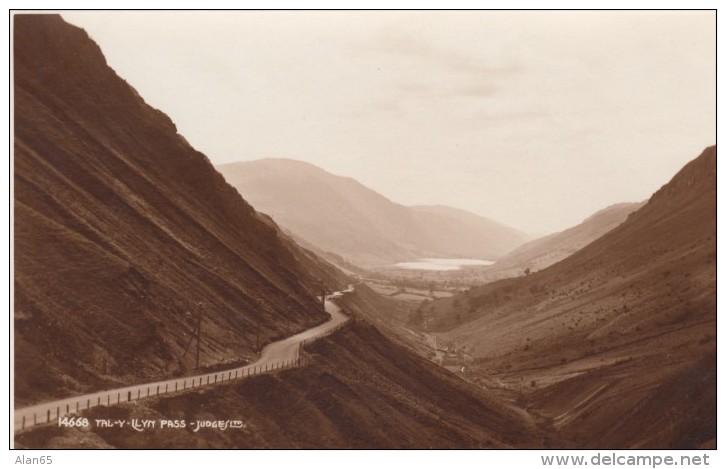 Tal-Y-Llyn Pass Judges Photo #14668 Mountain Pass Northern Wales UK, C1920s/30s Vintage Real Photo Postcard - Unknown County