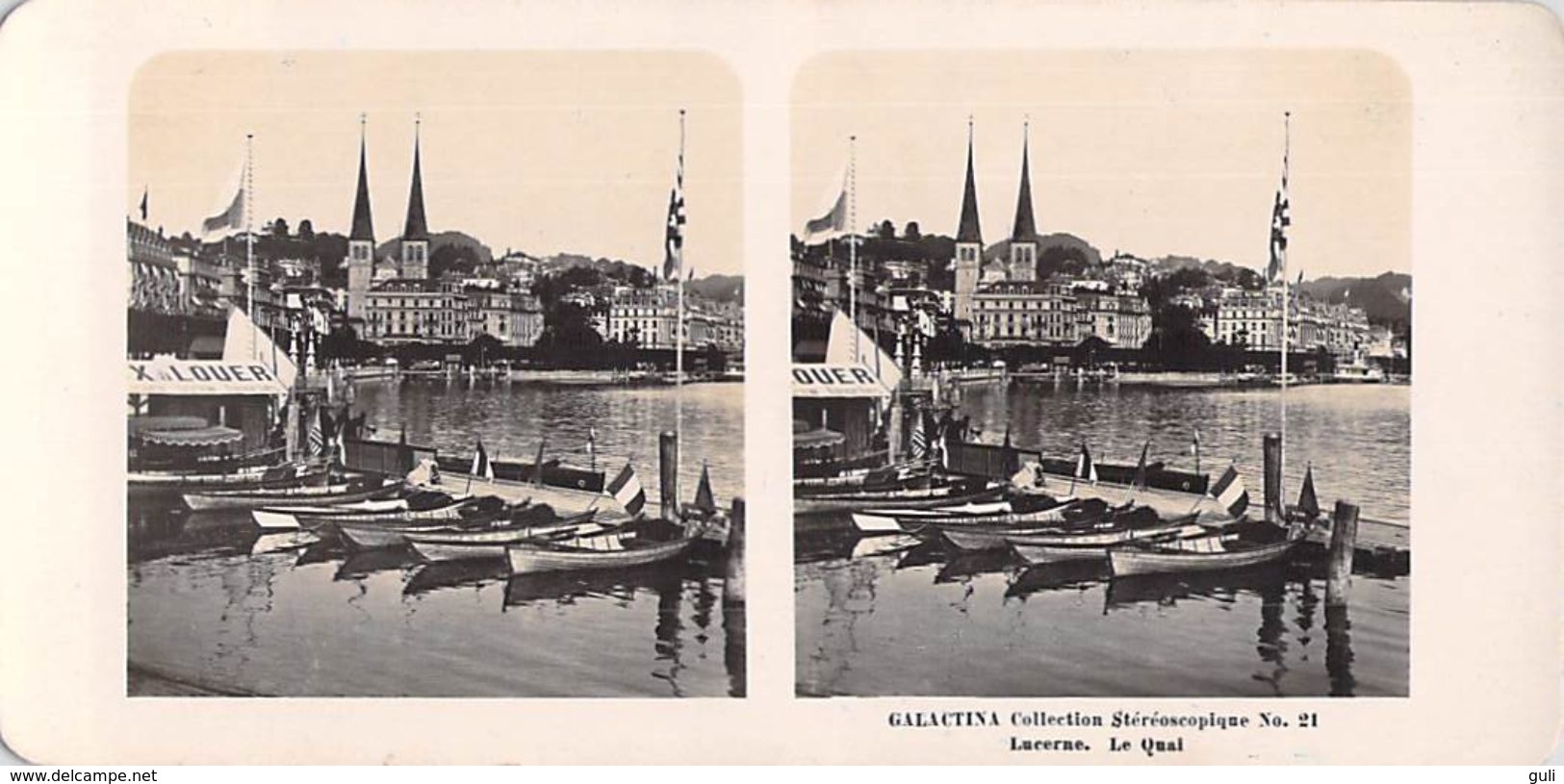 Collection Stéréoscopique LOT De 5 Photos Stéréoscopiques GALACTINA N°21-20-23-24-22/ LUCERNE Suisse/ NPG 1906 - Stereoscopic