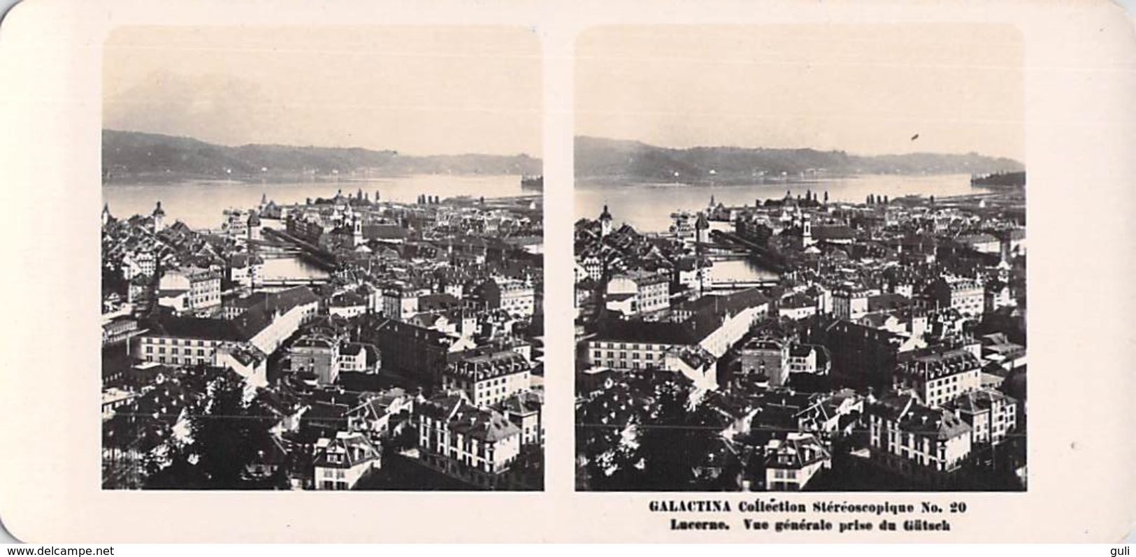 Collection Stéréoscopique LOT De 5 Photos Stéréoscopiques GALACTINA N°21-20-23-24-22/ LUCERNE Suisse/ NPG 1906 - Stereoscopic