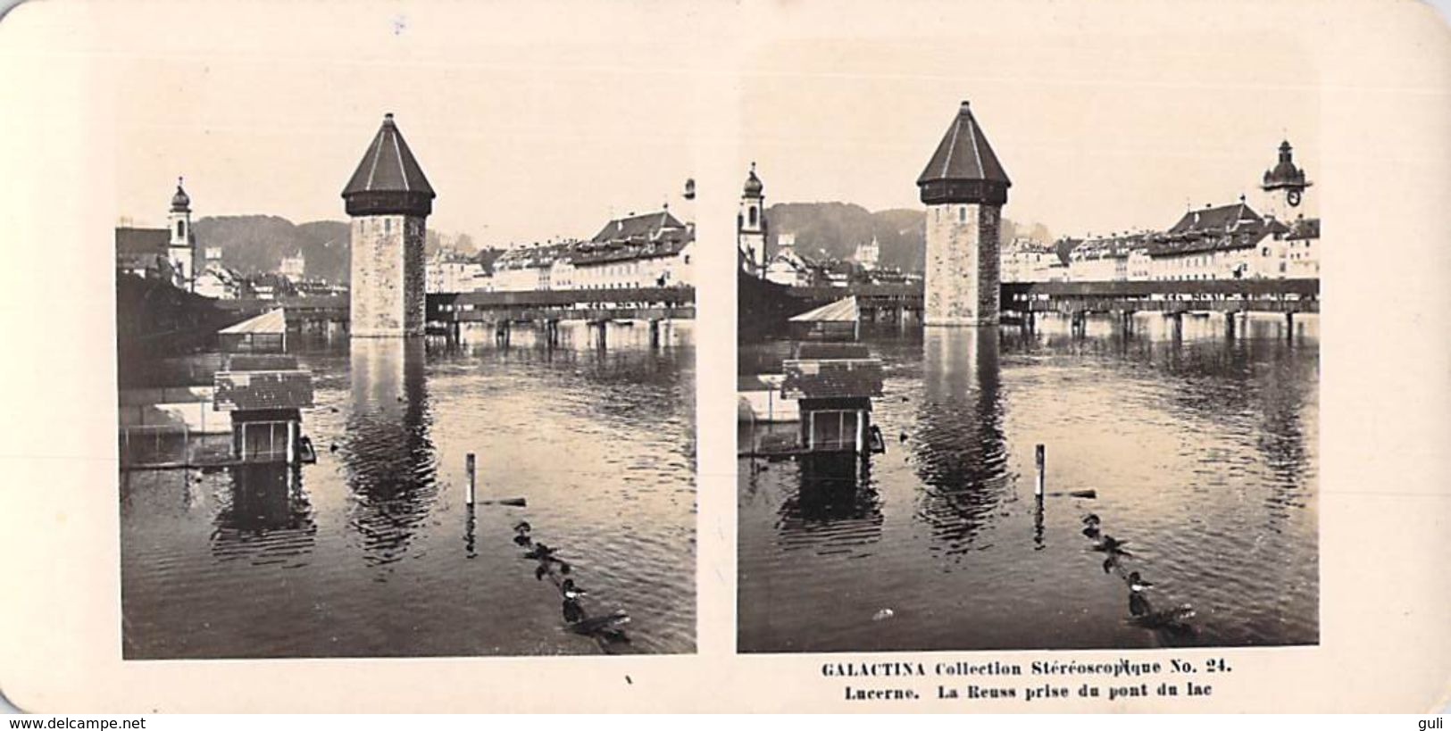 collection Stéréoscopique LOT de 5 photos stéréoscopiques GALACTINA n°21-20-23-24-22/ LUCERNE Suisse/ NPG 1906