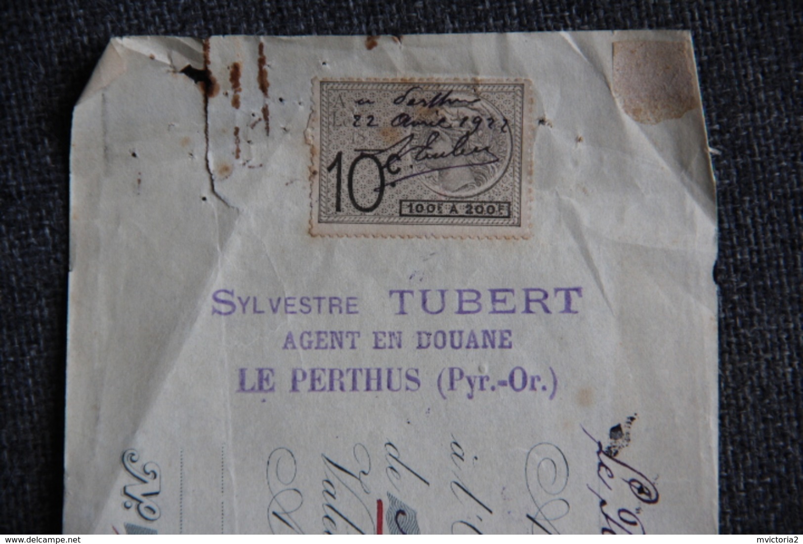 Lettre De Change -  LE PERTHUS, Sylvestre TUBERT, Agent En Douane. - Lettres De Change