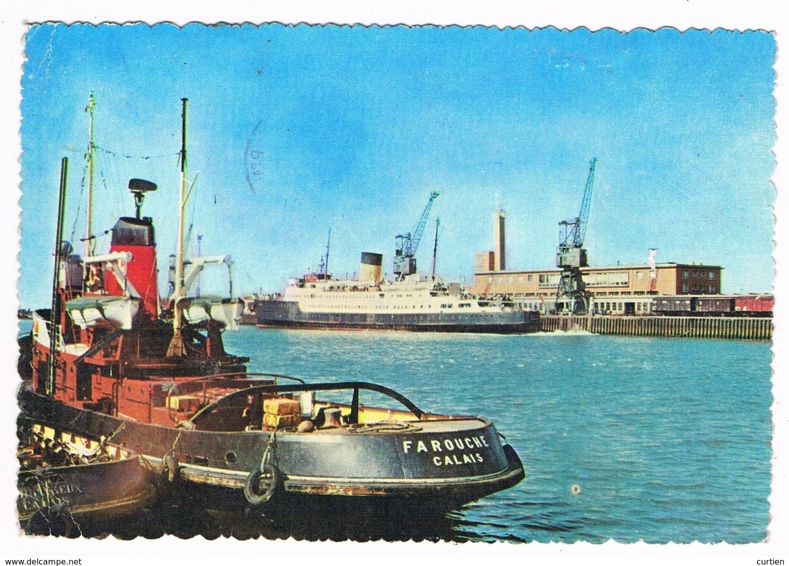 CALAIS  62  Gare Maritime Avec Bateau " Farouche " A Reconnaitre .1965 - Calais