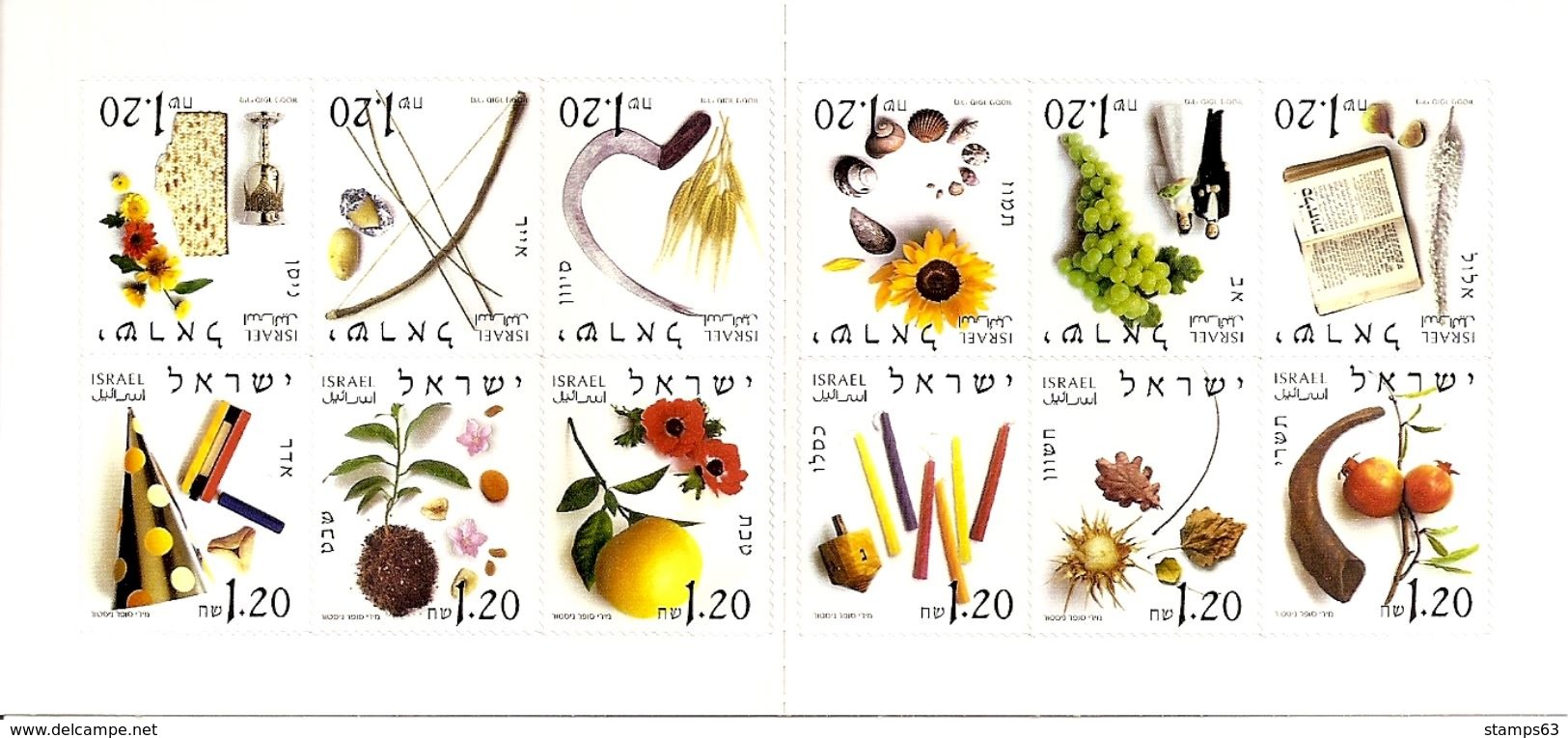 ISRAEL, 2002, Booklet 37, Twelve Months - Booklets