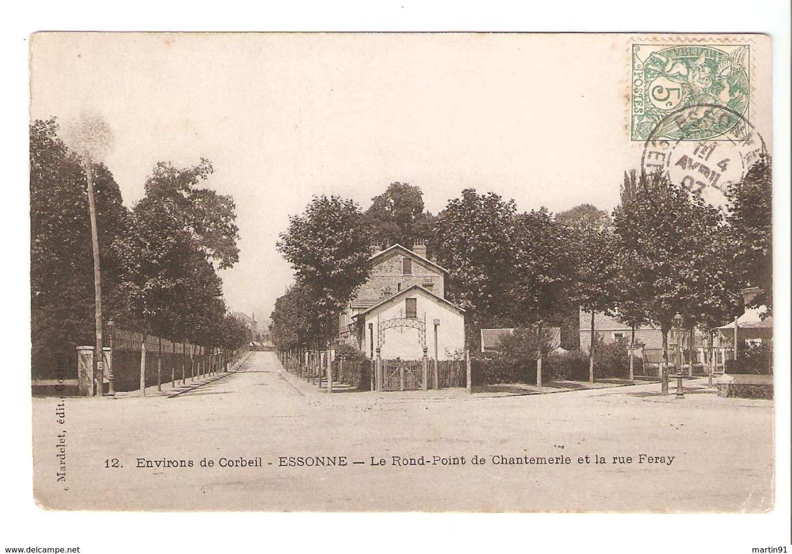 Environs De Corbeil - Essonne - Le Rond-Point De Chantemerle Et La Rue Feray 1907 - Corbeil Essonnes