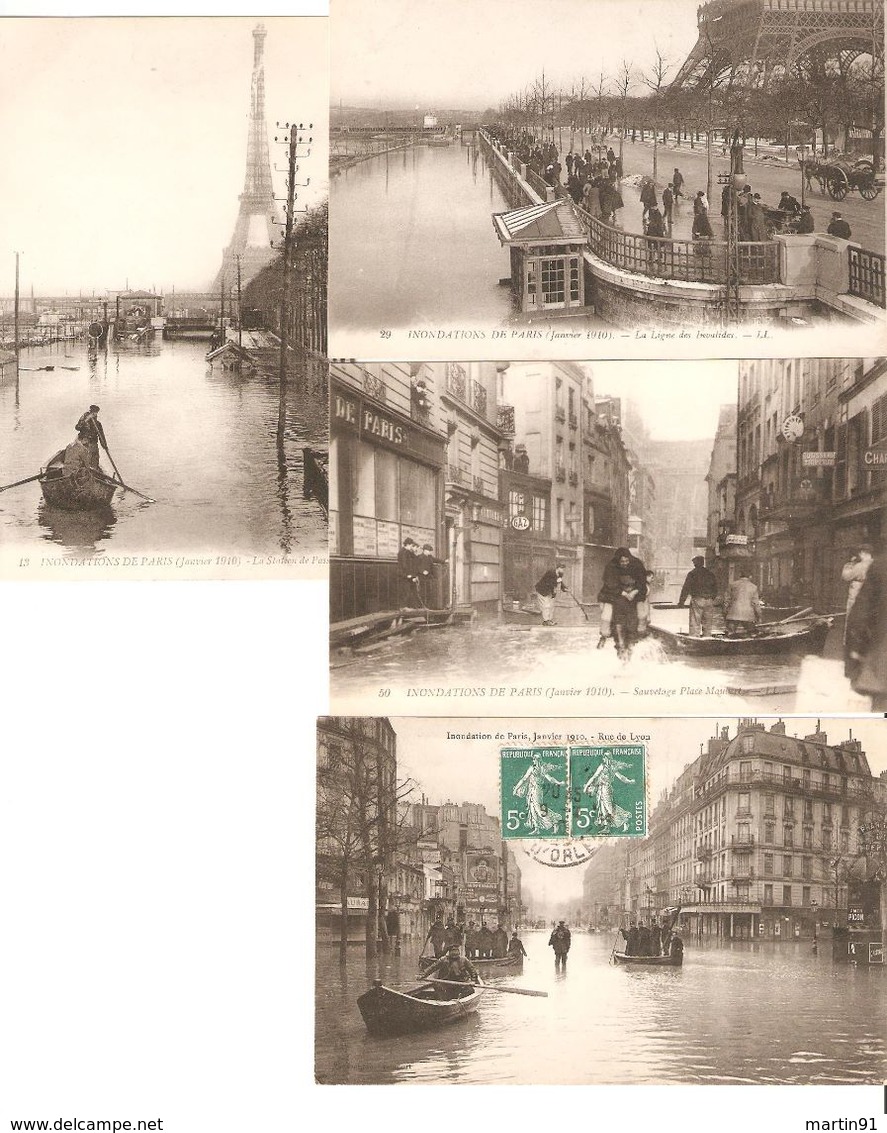 LOT 19 CPA Inondations De Paris - Crue De La Seine - Janvier 1910 - Inondations De 1910