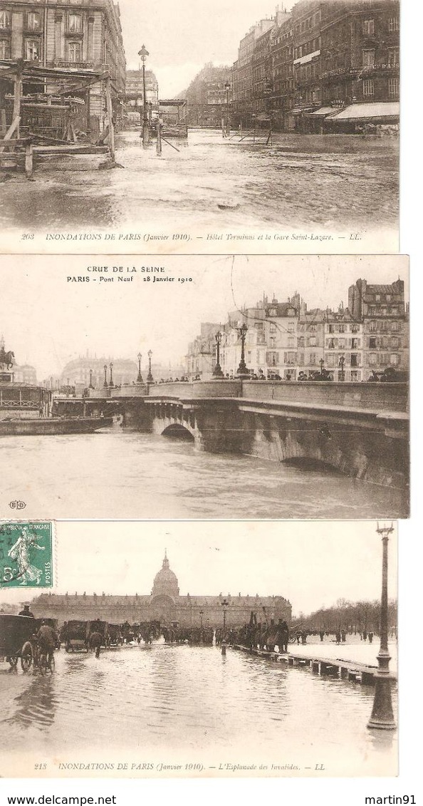 LOT 19 CPA Inondations De Paris - Crue De La Seine - Janvier 1910 - Inondations De 1910