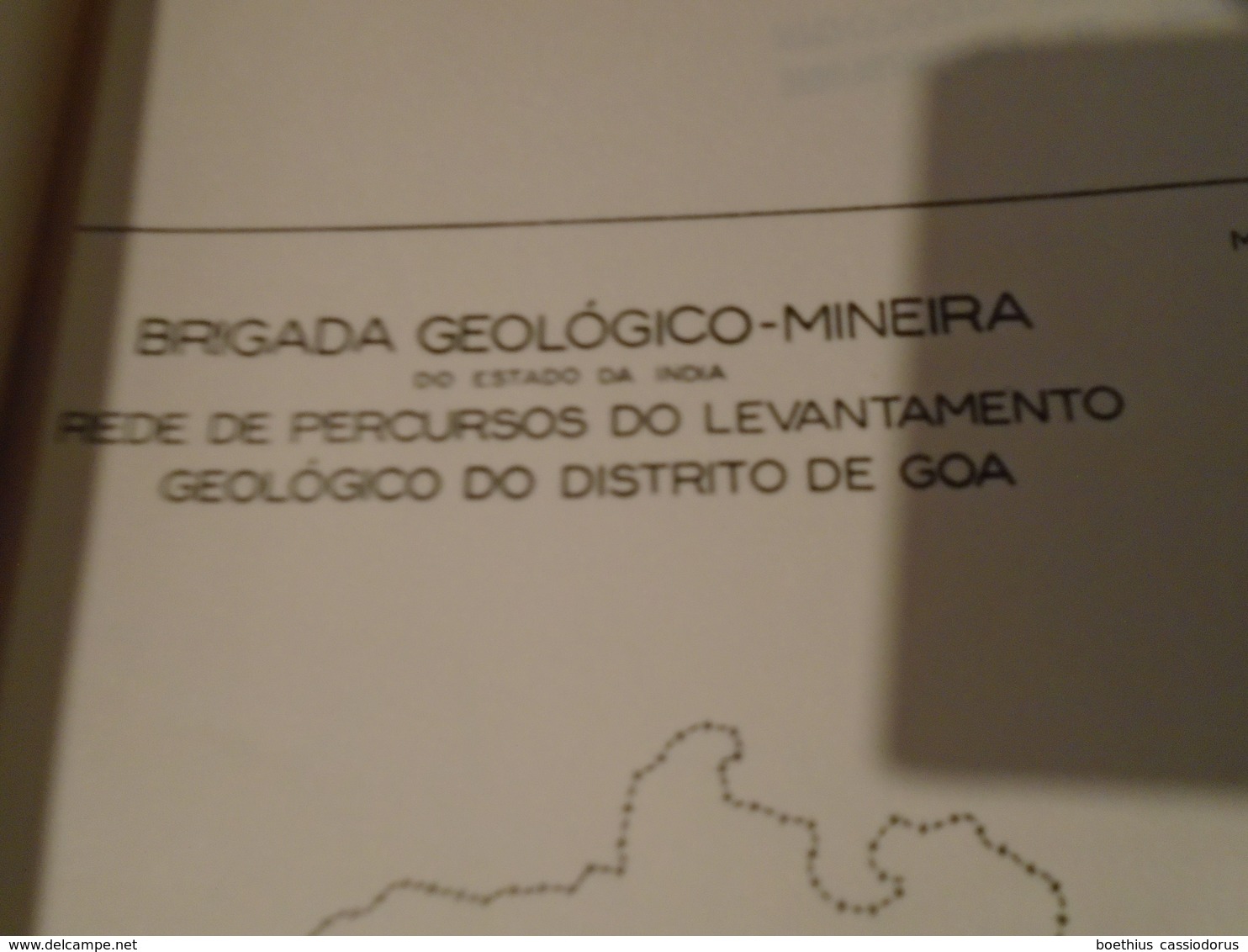 INDE Géologie : BRIGADA GEOLOGICO-MINEIRA DO ESTADO DA INDIA  A GEOLOGIA DO DISTRITO DE GOA  1958  GERHARD OERTEL - Culture