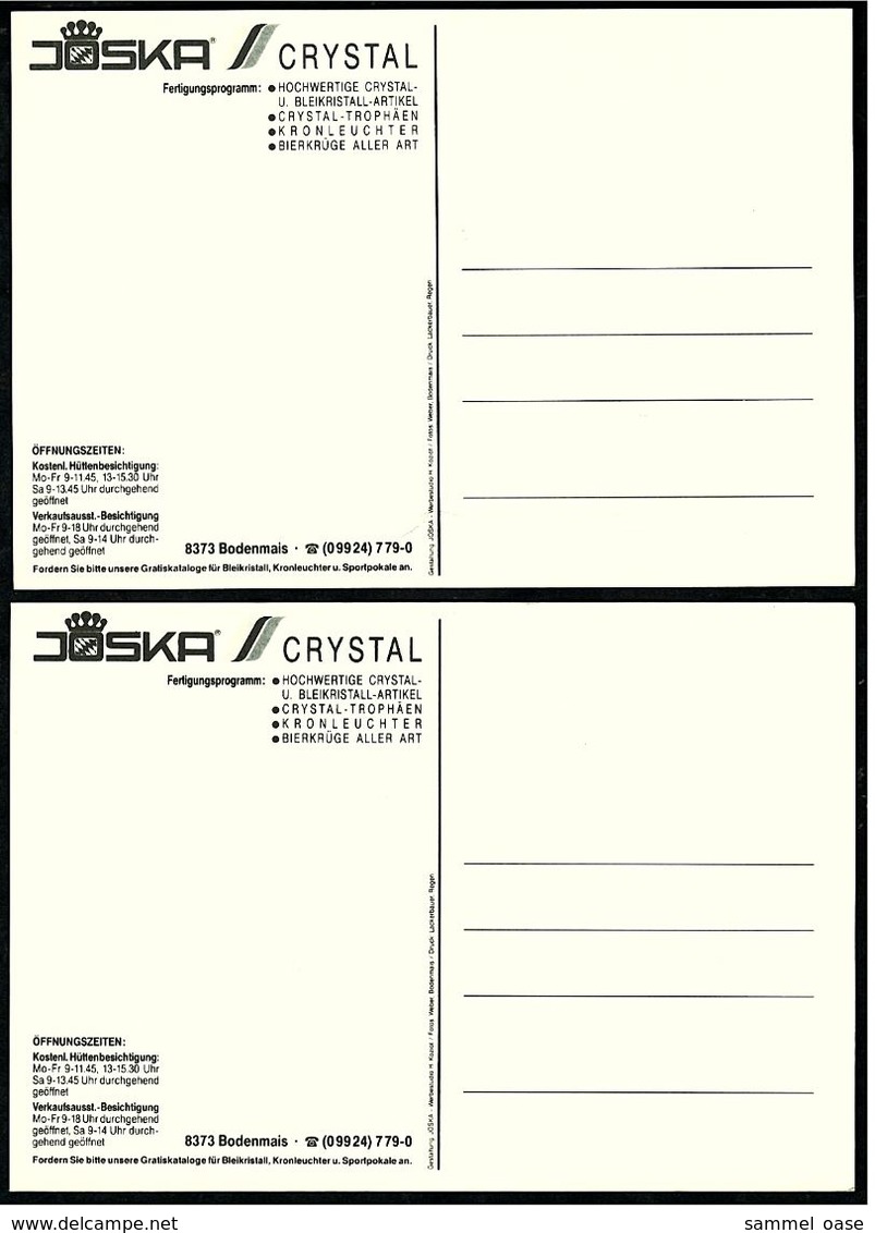 2 X Bodenmais / Bayrischer Wald  -  Joska Waldglashütte / Helmut Kohl  -  Mehrbildkarten Ca.1985   (8195) - Bodenmais