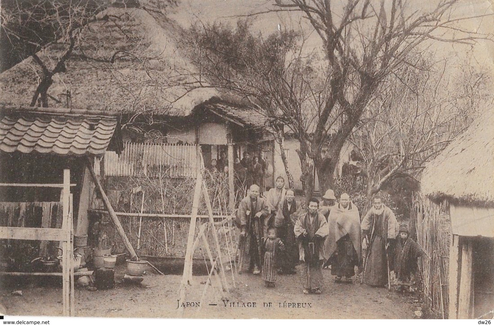 Japon - Village De Lépreux - Photo Sépia Francisc Miss, Vanves - Asia