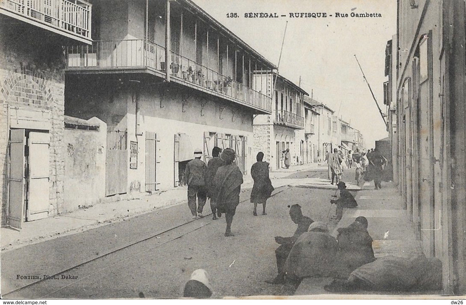 Sénégal - Rufisque, Rue Gambetta - Edition Fortier, Carte Dos Simple N° 135, Non Circulée - Sénégal