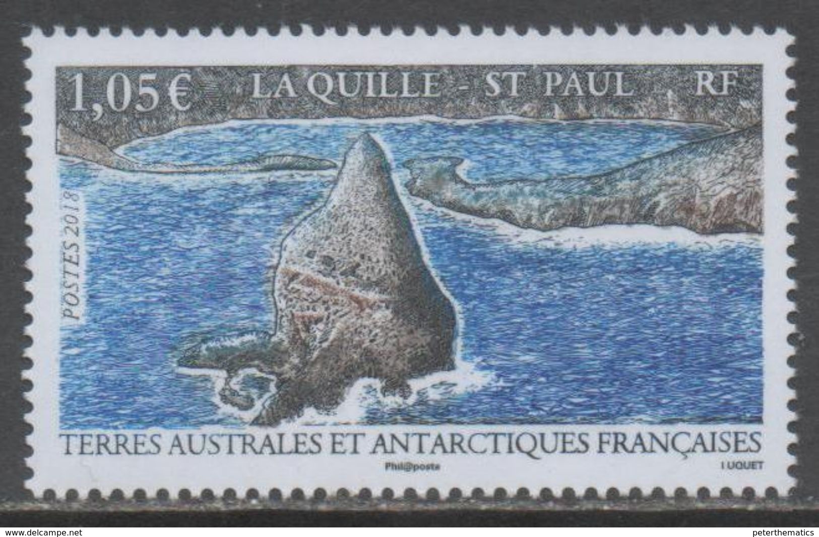 TAAF, FRENCH ANTARCTIC, 2018, MNH ST. PAUL, LA QUILE, 1v - Geography