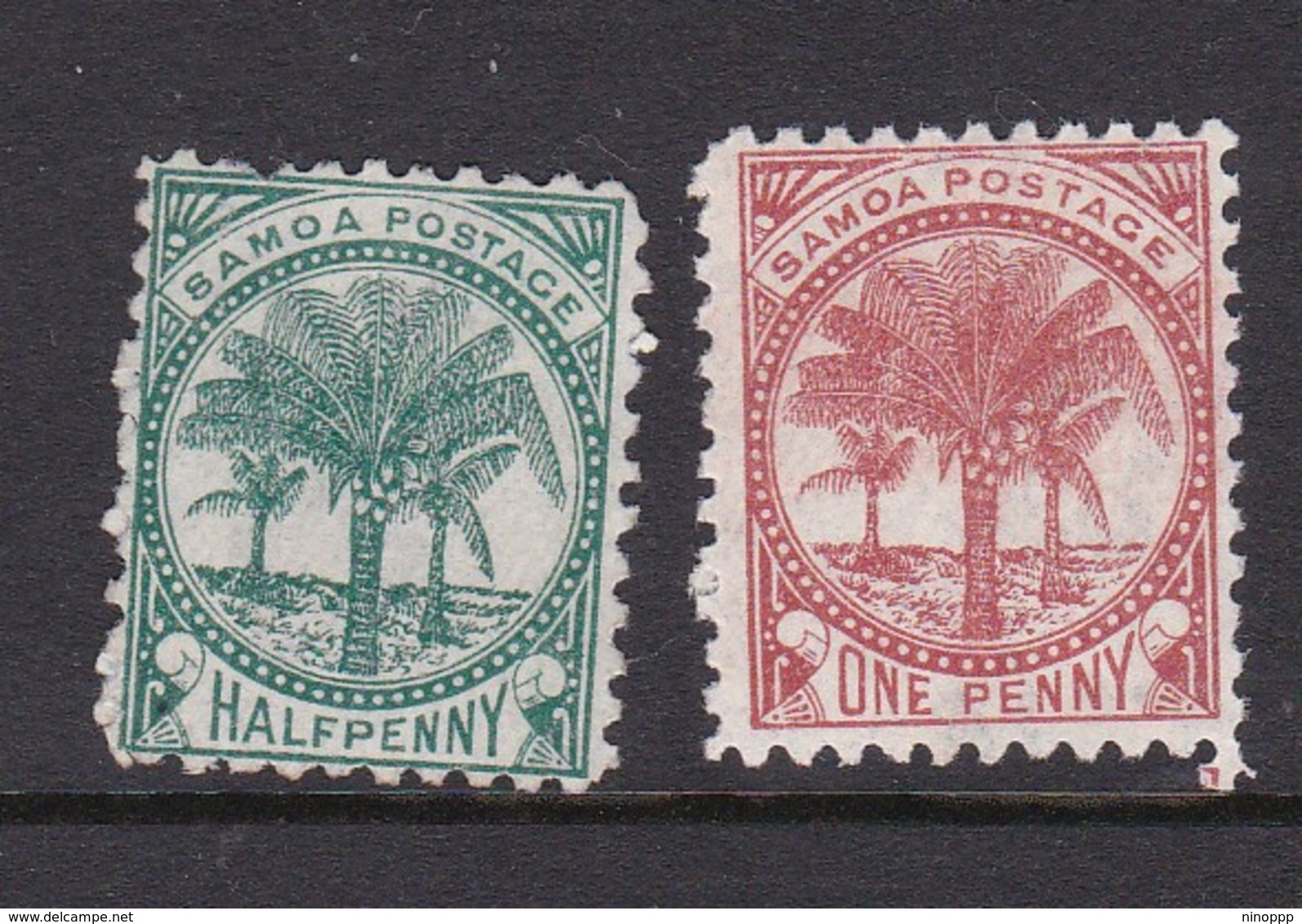 Samoa SG 88-89 1899 Colour Changed,mint - Samoa