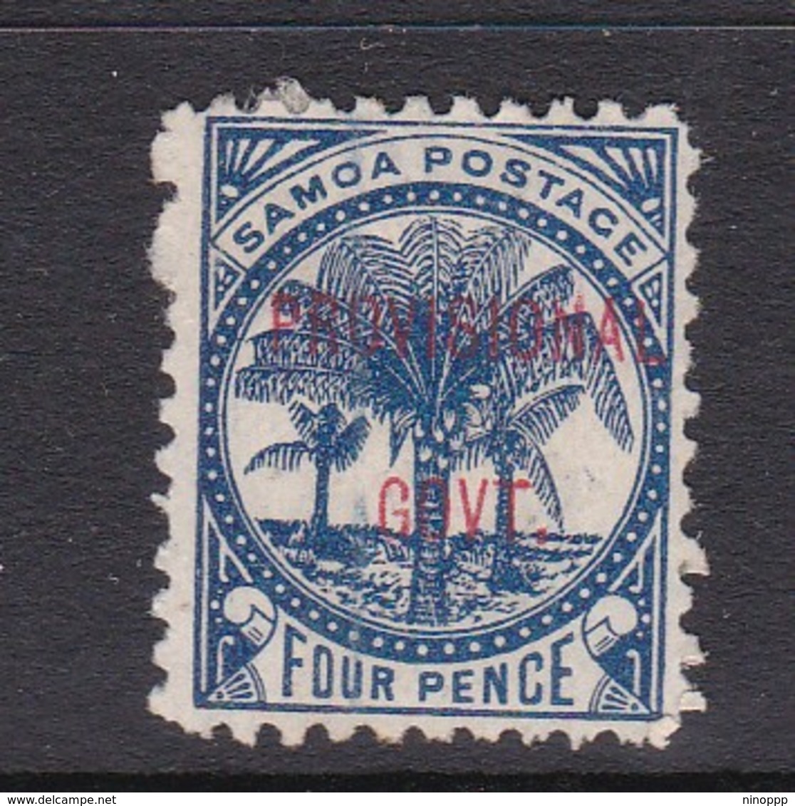 Samoa SG 93 1899 Surcharged Provisional Govt,Four Pence Mint Hinged - Samoa