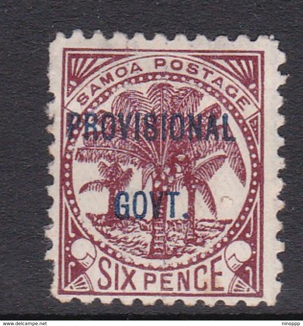 Samoa SG 95 1899 Surcharged Provisional Govt, 6 Pence,mint Hinged - Samoa