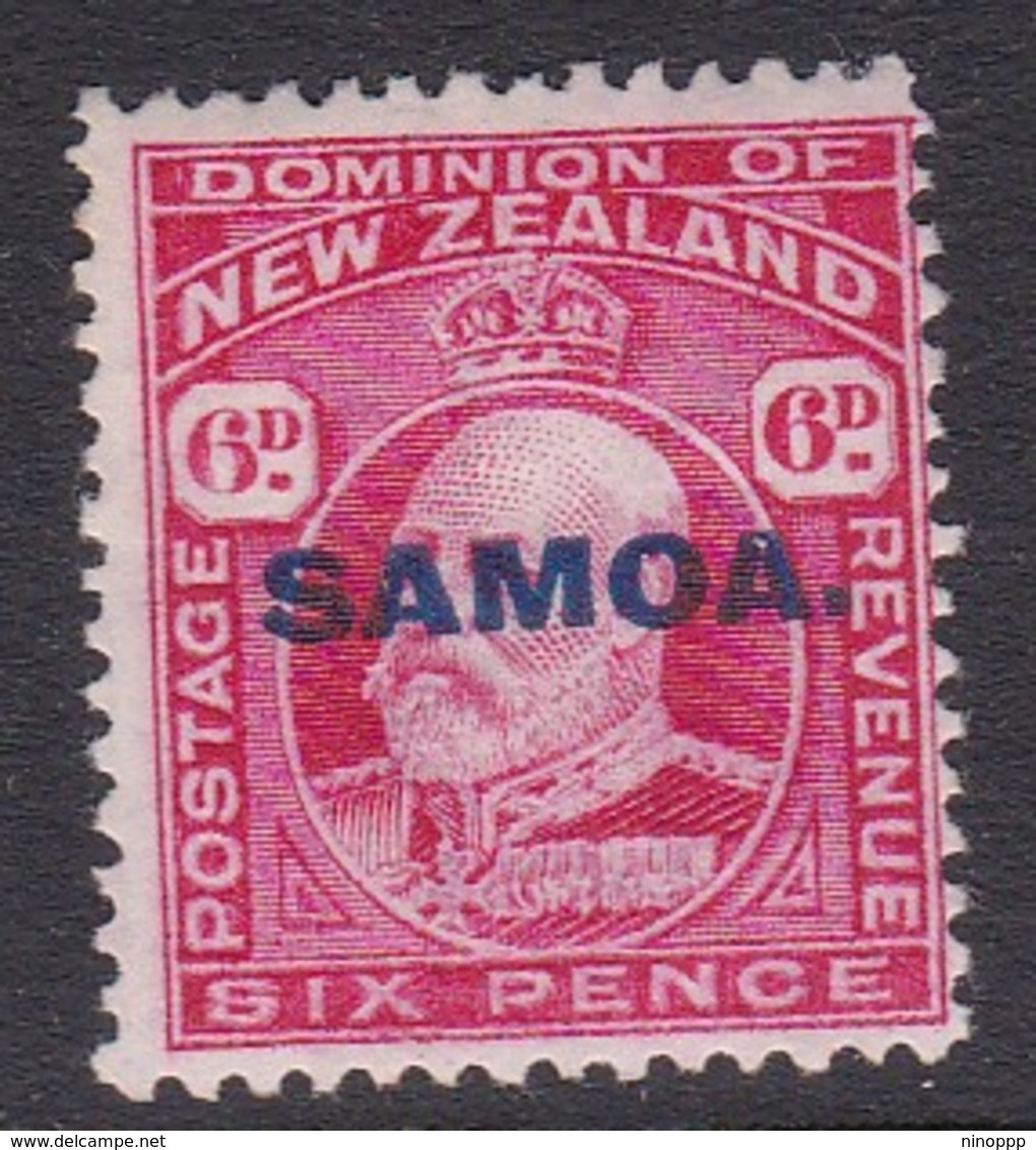 Samoa SG 119 1914 New Zealand Stamp Overprinted,six Penny Red,Mint Hinged - Samoa